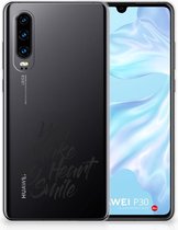 Huawei P30 TPU Hoesje Design Heart Smile
