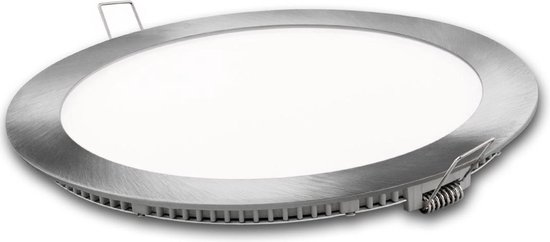 LED plafondlamp - inbouw rond - Warm wit zilver 15 W | bol.com