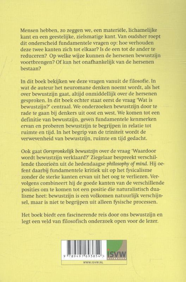 Oorspronkelijk bewustzijn - back cover