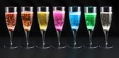Megatopper Lichtgevende Led Champagneglazen - 6 verschilllende kleuren - 6 stuks