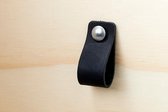 Leren Handgreep Zwart L 15 x 3 cm SET van 6 STUKS
