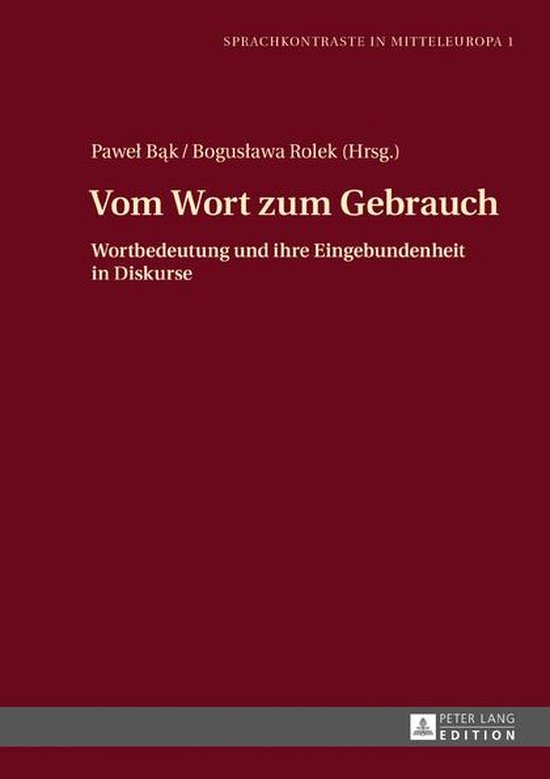 Sprachkontraste in Mitteleuropa 1 - Vom Wort zum Gebrauch - cover