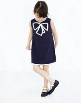 meisjes jurk blauw biologisch katoen Royal Pea