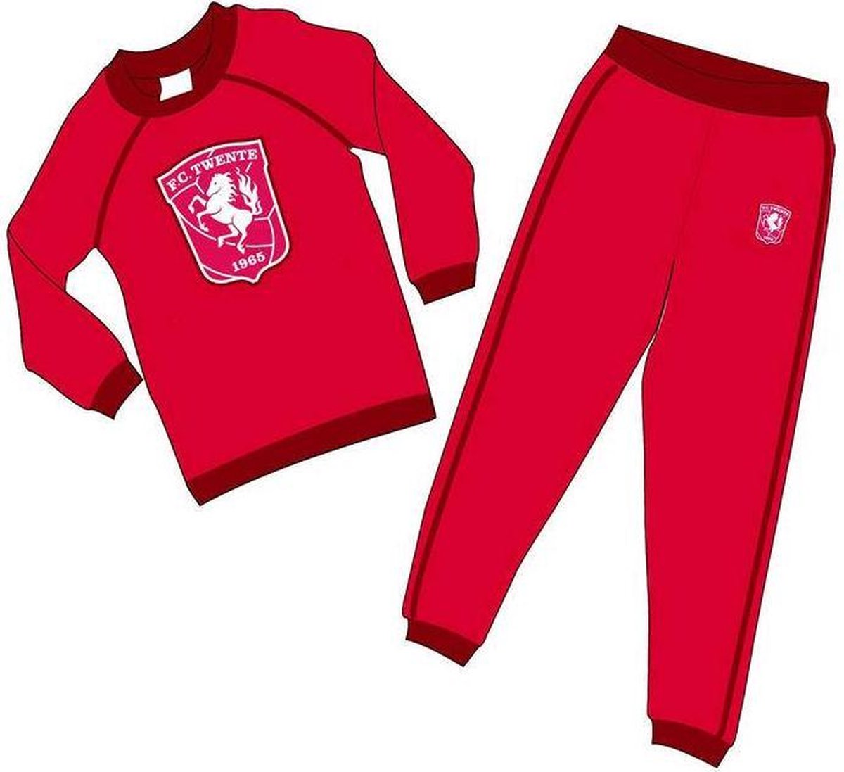 Pessimistisch uitlaat veld FC Twente - Kinder pyjama - Katoen - Rood | bol.com