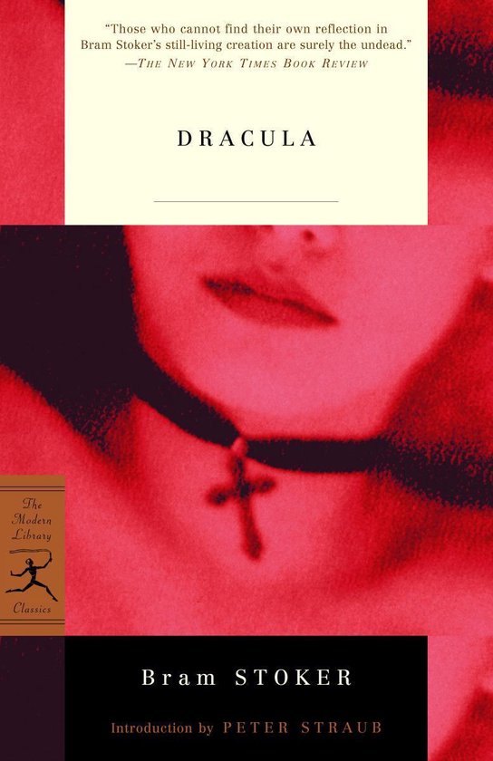 Couverture du livre Dracula, avec une partie d'un visage et une croix. "Those who cannot find their own reflection in Bram Stoker's still-living creation are surely the undead." -THE NEW YORK TIMES BOOK REVIEW