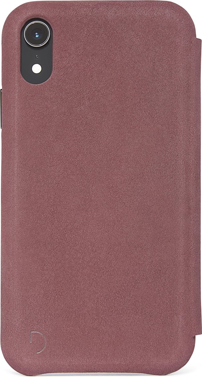 DECODED Slim Wallet Case iPhone XR, Ultradun, Full grain leer + Metalen