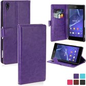 KDS Smooth wallet case hoesje Sony Xperia Z3 paars