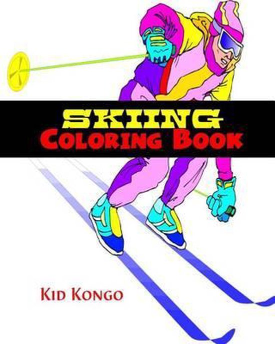 Skiing Coloring Book - cover
