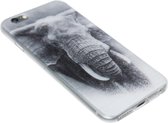 ADEL Siliconen Back Cover Geschikt voor iPhone 6(S) Plus - Olifant