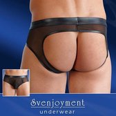 Herenslip met open achterkant - zwart |XXL| Grote maten | Sexy Lingerie ondergoed