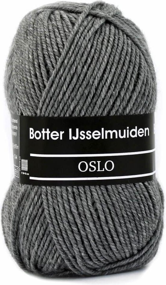 Oslo grijs 06 - Botter IJsselmuiden PAK MET 9 BOLLEN a 100 GRAM. PARTIJ 912. INCL. Gratis Digitale vinger haak en brei toerenteller