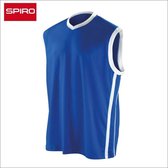 Basketbal Tanktop blauw/wit maat S