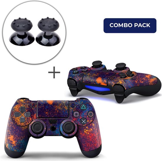 Graffiti Combo Pack – PS4 Controller Skins PlayStation Stickers + Thumb Grips