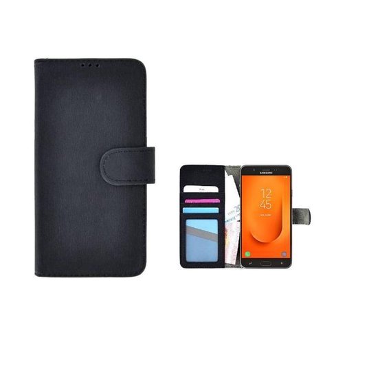 Pearlycase® Geschikt voor Samsung Galaxy J7 Prime 2 (2018) - Smartphone Hoesje Wallet Bookstyle Case Zwart