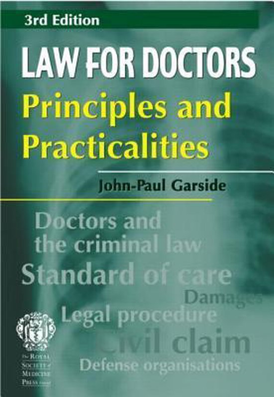 Law for Doctors: Principles and Practicalities, 3rd Edition - cover