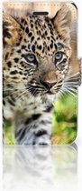 Coque Samsung Galaxy Xcover 3 | Xcover 3 VE Cuir PU Protection Etui Housse pour Bébé Leopard
