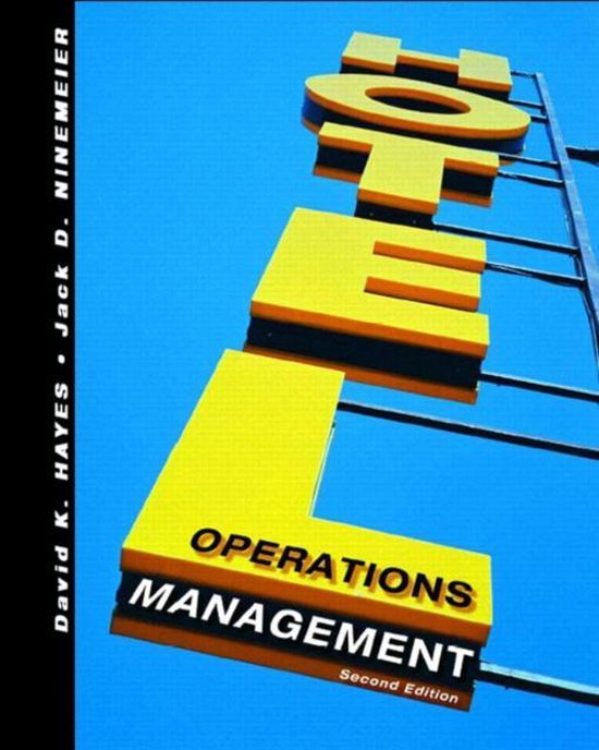 Hotel Operations Management - cover