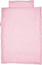 Taftan - Dekbedovertrek polkadots - 100 x 135 cm - roze