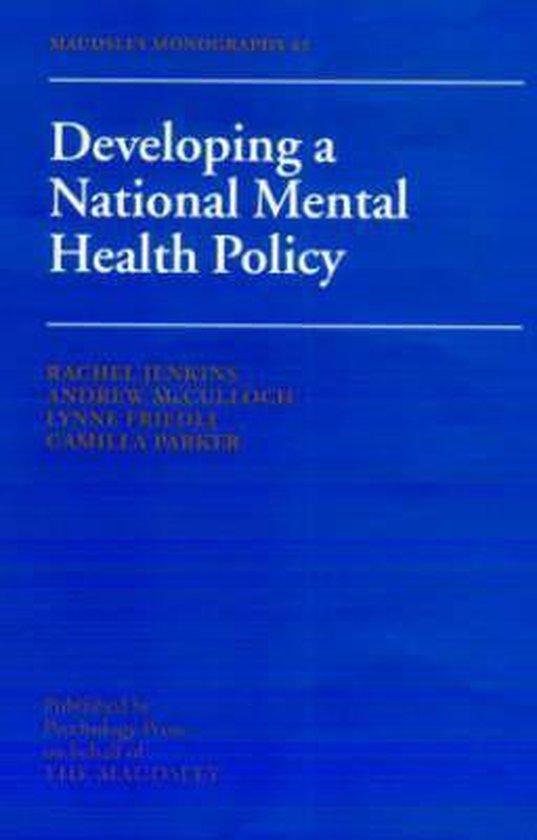 Maudsley Series- Developing a National Mental Health Policy - cover