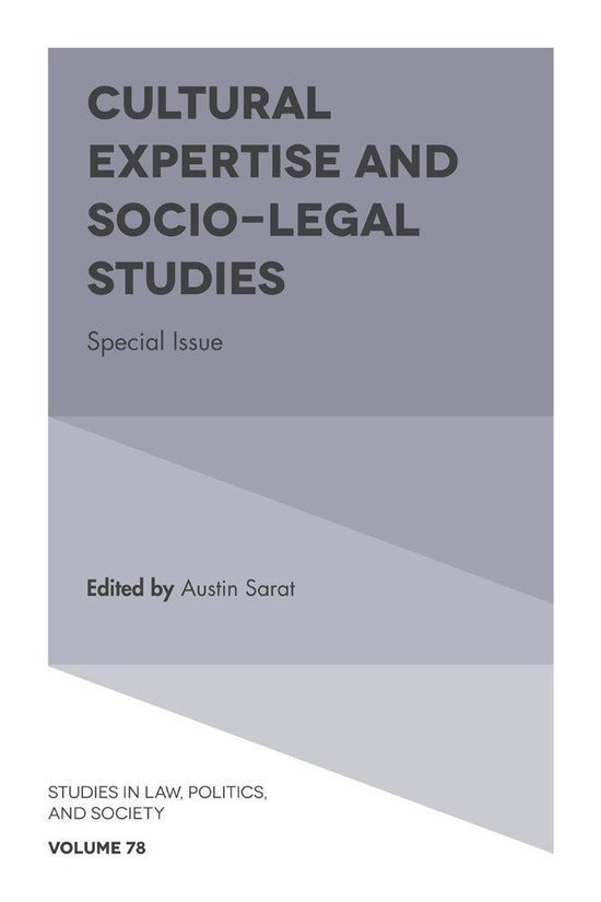 Studies in Law, Politics, and Society 78 - Cultural Expertis ... - cover