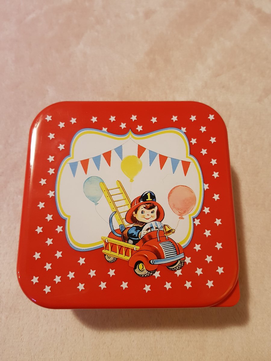 Brandweer Broodtrommel 13 x 13 x 6 cm