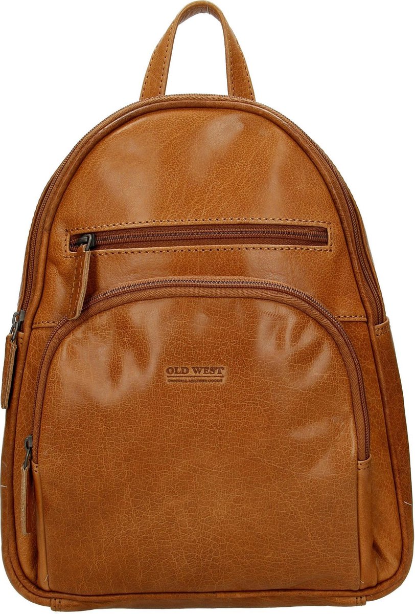 Old West Leren Dames Rugzak San Antonio M Cognac bol