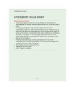 Spiekbrief met informatie over de ontwikkeling van een baby van 0-2 maanden, met rode licht-indicatie.