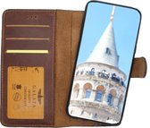 GALATA iPhone 6/6s afneembare 2in1 magneet echt leer bookcase hoesje - antiek bruin