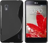 LG Optimus G Silicone Case s-style hoesje Zwart