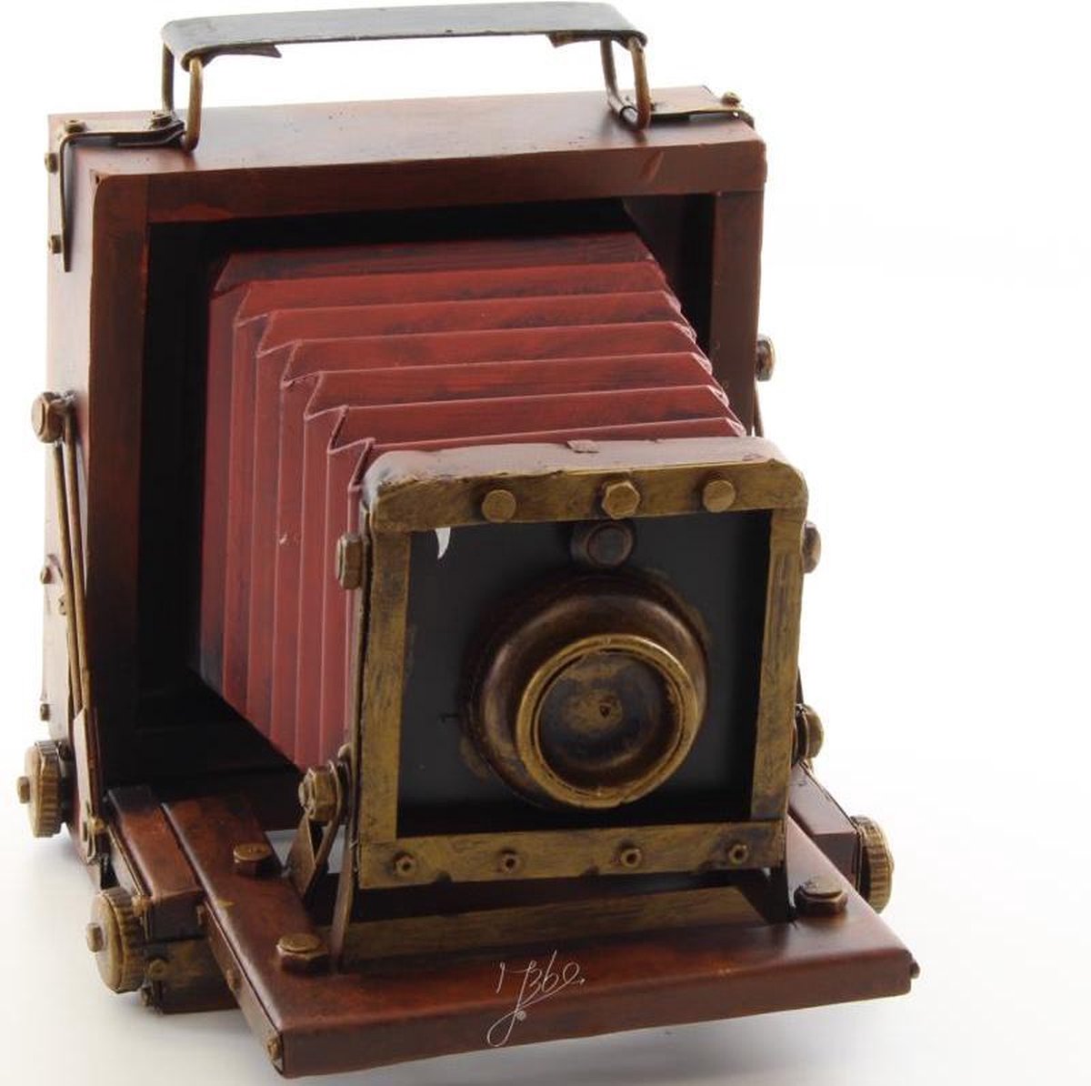 Decoratie model antieke foto camera - blikken fotocamera | bol.com