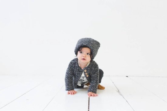 Ferdi Cardigan chunky wool Noeser babykleding - Maat 62/68