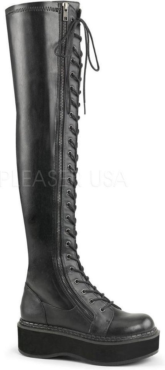 DemoniaCult - EMILY-375 Overknee laarzen - US 12 - 42 Shoes - Zwart