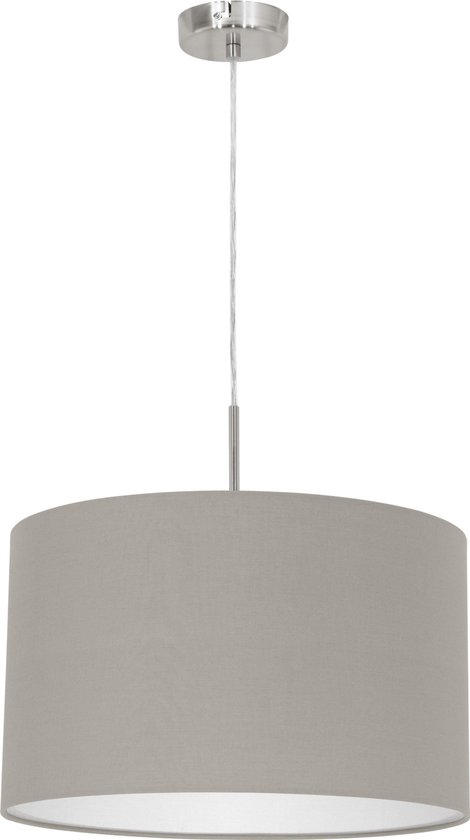 EGLO Pasteri - Hanglamp - 1 Lichts - Ø380mm. - Nikkel-Mat - Taupe