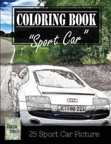 Sportcar Greyscale Photo Adult Coloring Book, Mind Relaxation Stress Relief