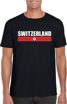 Zwart Zwitserland supporter t-shirt voor heren S
