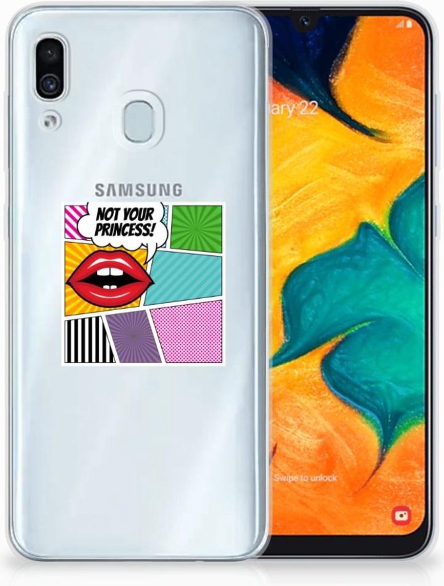 Samsung Galaxy A30 Silicone Back Cover Popart Princess