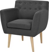 Fauteuil Loungestoel Stoel Stof Donkergrijs 67x59x77 cm