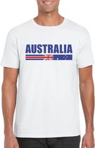 Wit Australie supporter t-shirt voor heren S