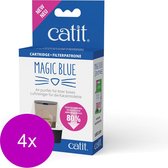 Catit Magic Blue Cartridge - Kattenbakaccessoires - 4 x 8x6.5x2 cm Blauw