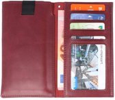 Insteek Wallet Cases - Hoesje Geschikt voor iPhone X Bordeaux Rood