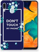 Geschikt voor Samsung Galaxy A30 | A20 TPU Hoesje Flowers Blue DTMP