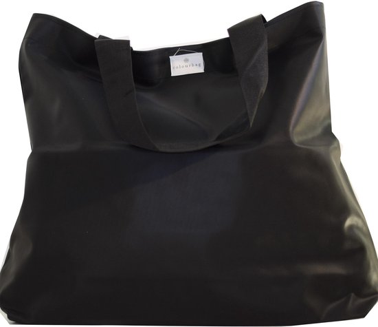 Zwarte tas | Stevige Zwarte boodschappentas | Zwarte strandtas | Totebag  XL... | bol.com