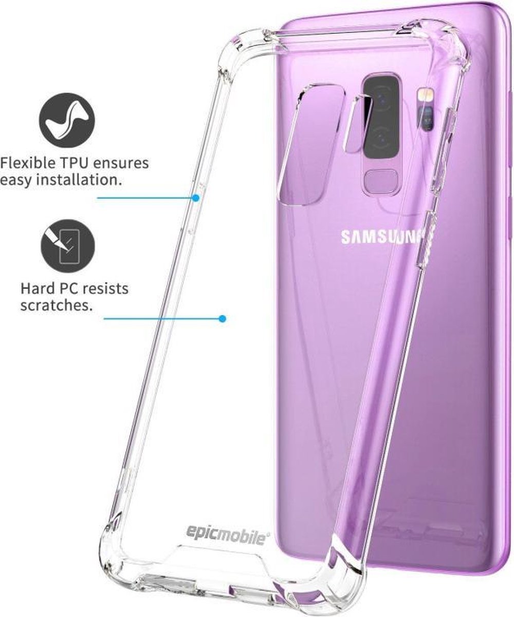 Samsung Galaxy S9 Anti Burst- Anti Shock Back Cover – Crystal-clear TPU Silicone