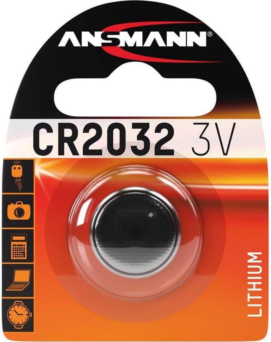 Ansmann Lithium knoopcelbatterij - CR2032 - 3,0 volt, 1 stuk