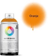 MTN Oranje waterbasis spuitverf - 300ml lage druk en matte afwerking