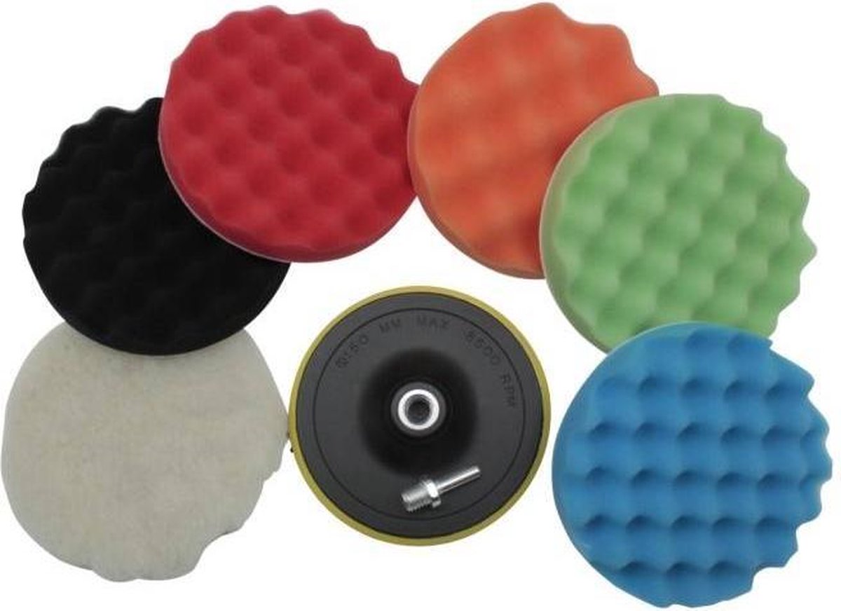 Hofftech Pollijst schijven - 7 Delig - 150 mm