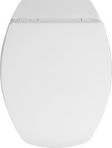 Siège de toilette Allibert BACCARA² - bois pressé - cliquable - antibactérien - laqué blanc