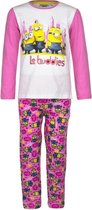 Minions - 2-delige Pyjama-set - Model "Le Buddies" - Roze - 116 cm - 6 jaar