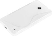 Nokia Lumia 530 Silicone Case s-style hoesje Wit