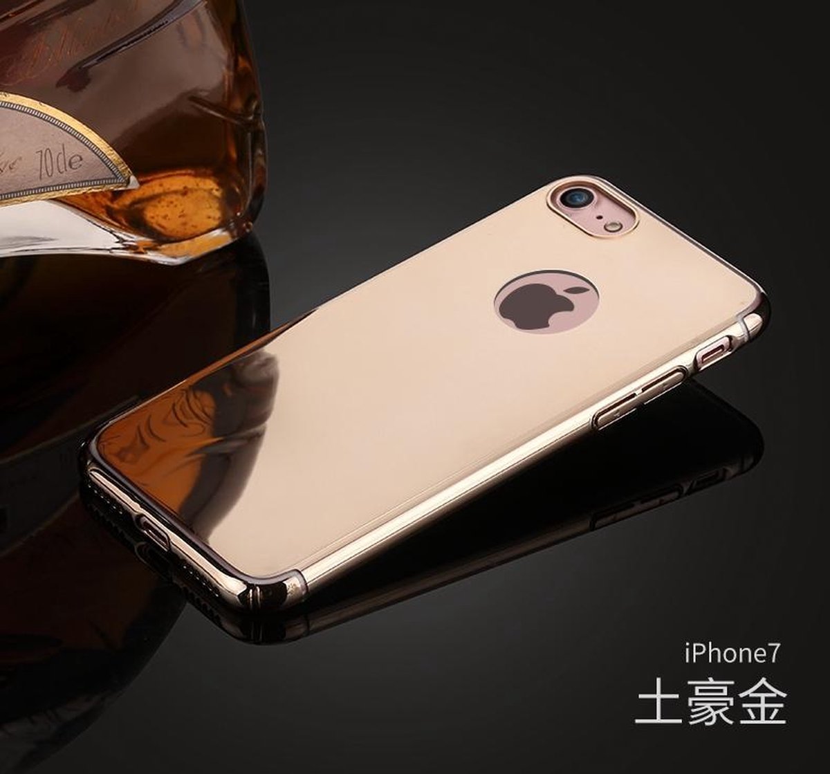 360-graden Spiegel Beschermhoes Set voor iPhone 7/ 8 / SE 2020 / SE 2022 _ Goud